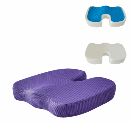 Orthopedic Soft Polyester Fleece Cover Gel Seat Cushion